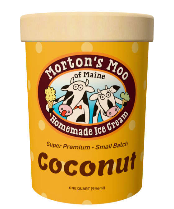 A Morton’s Moo Coconut quart, drawn in 3D
